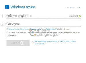 Azure Ödeme Bilgileri