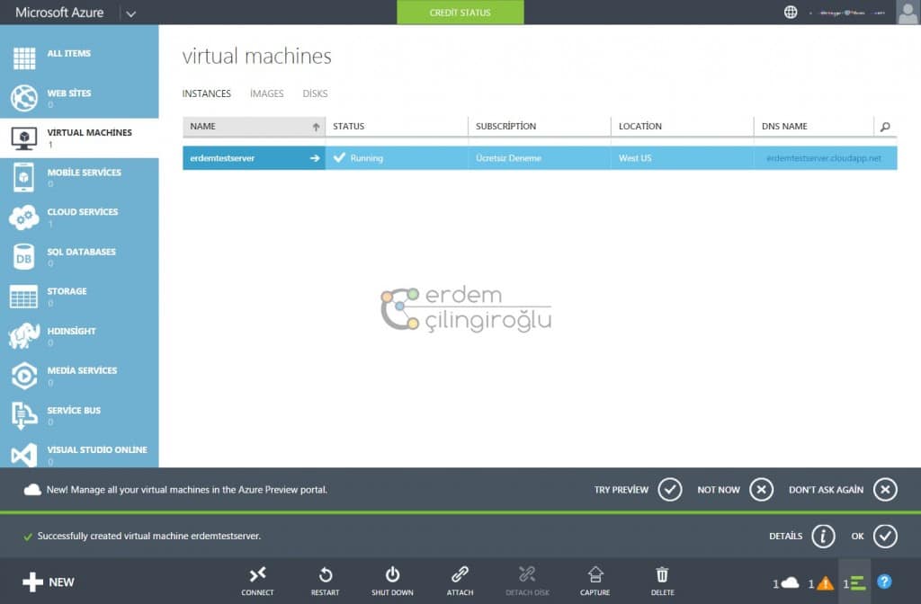 azure-vm-running